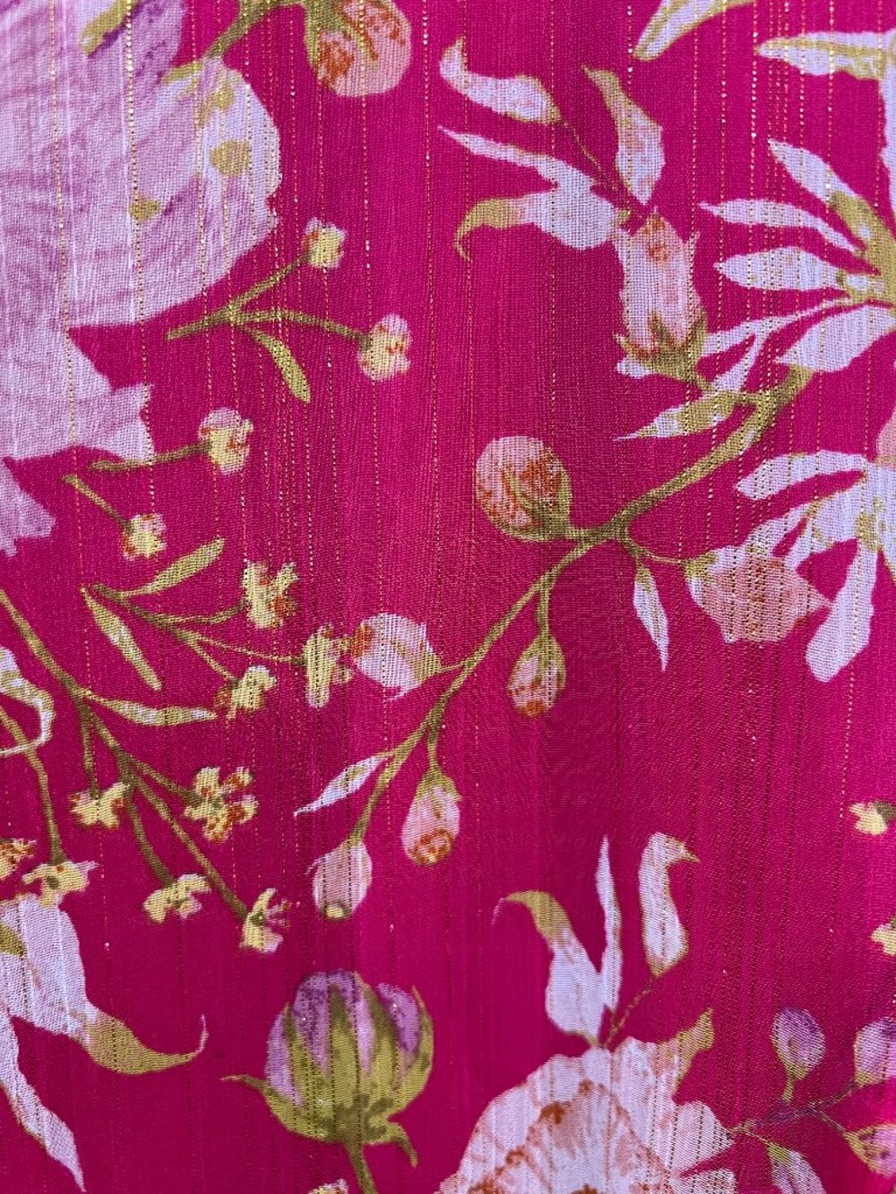 NWT Women's Lauren Conrad LC Floral Wrap Midi Dress Pink Long Sleeve Medium - Picture 3 of 6